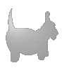 DISPA Papierplatten in Hund-Form konturgefräst <br>einseitig 4/0-farbig bedruckt