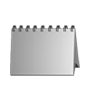 Wochentischkalender zum Aufstellen 58 Seiten (52 Wochen + Deckblatt + 2 Zusatzblätter)<br>DIN lang hoch (105 x 210 mm)
