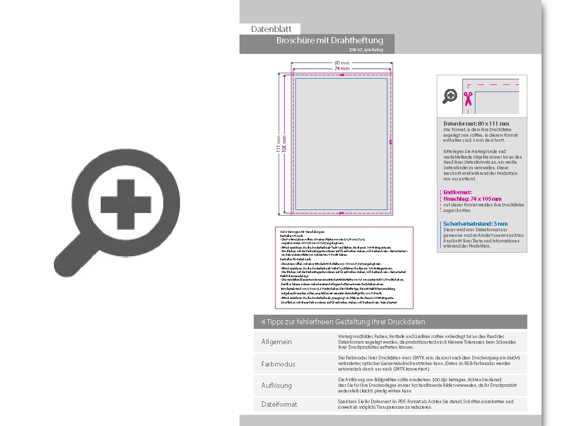 Product Bild brosch__re_mit_drahtheftung__endformat_din_a7__120-seitig