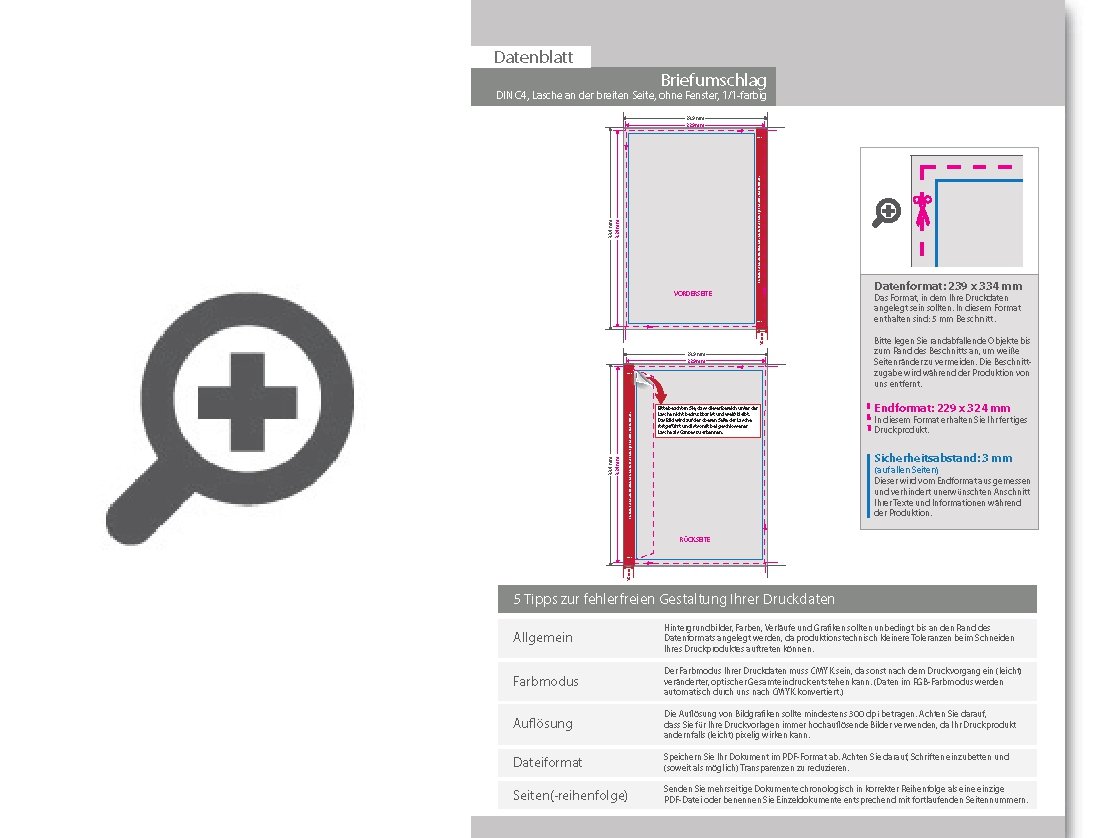 Product Bild briefumschlag_din_c4_(lasche_an_der_breiten_seite)__haftklebend_ohne_fenster__beidseitig_1_1_schwarz-_wei___bedruckt