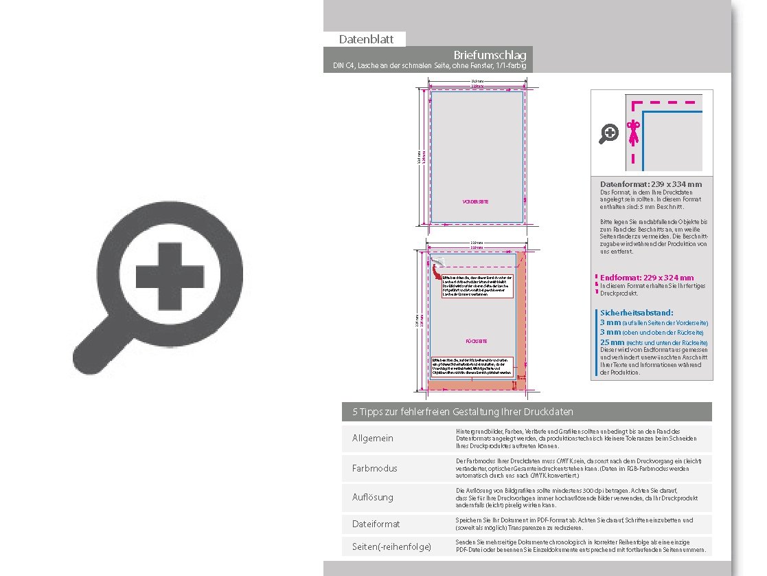 Product Bild briefumschlag_din_c4_(lasche_an_der_schmalen_seite)__haftklebend_ohne_fenster__beidseitig_1_1_schwarz-_wei___bedruckt