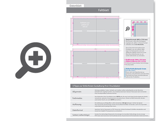 Product Bild faltblatt__gefalzt_auf_din_a4_quer__4-seiter__beidseitig_bedruckt_(4_4_farbig_+_1_sonderfarbe_hks)