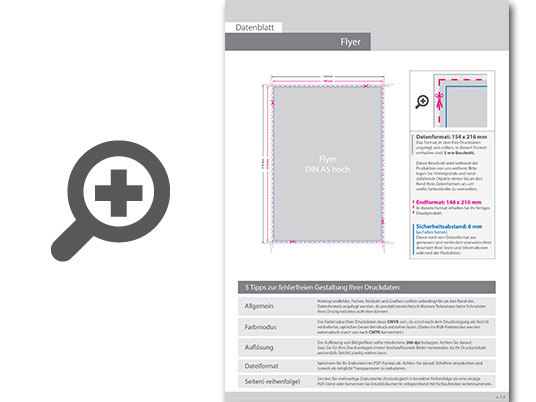 Product Bild flyer_din_a5_(14_8_cm_x_21_0_cm)__beidseitig_bedruckt_(4_4_farbig_+_2_sonderfarben_hks)
