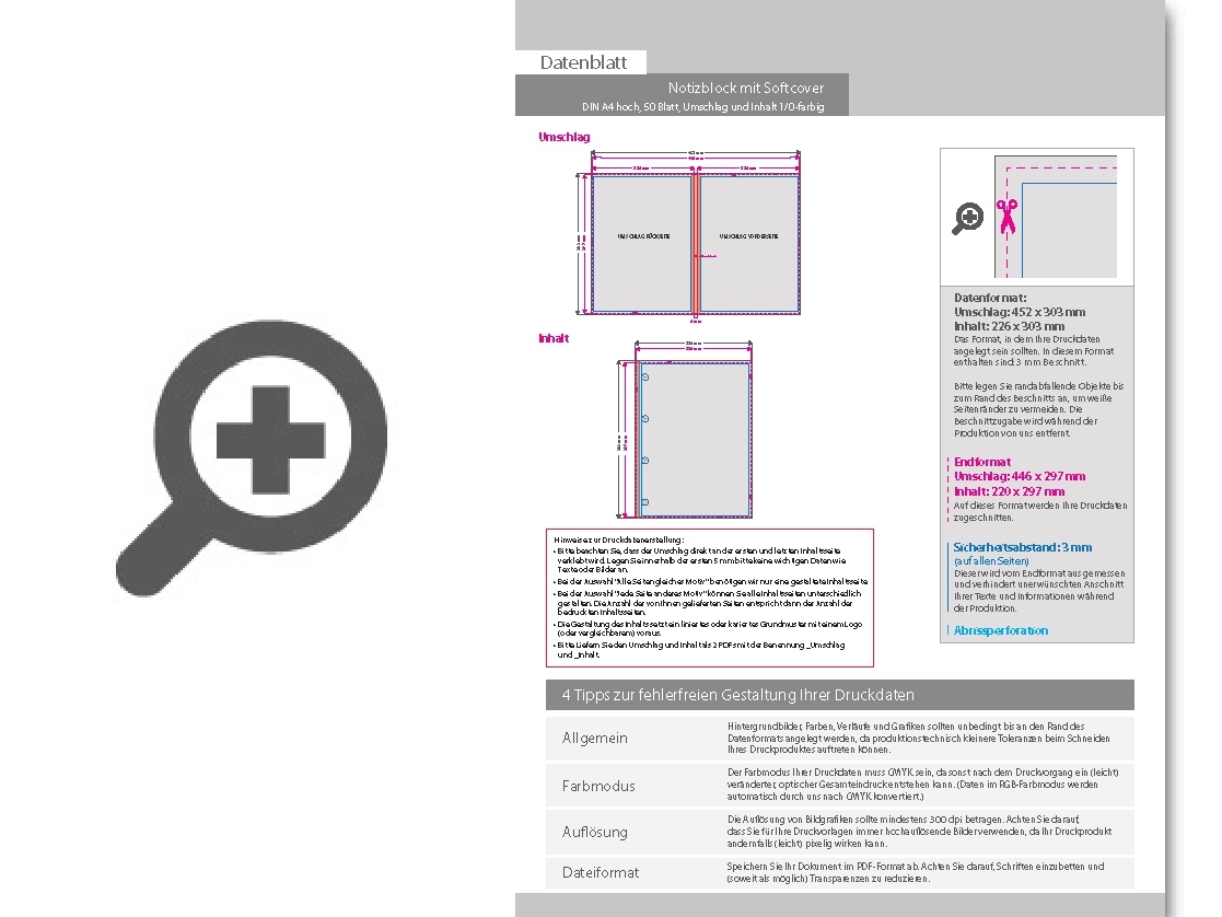 Product Bild block_mit_softcover__din_a4_hoch__50_blatt__umschlag_und_inhalt_1_0-farbig_schwarz_einseitig_bedruckt