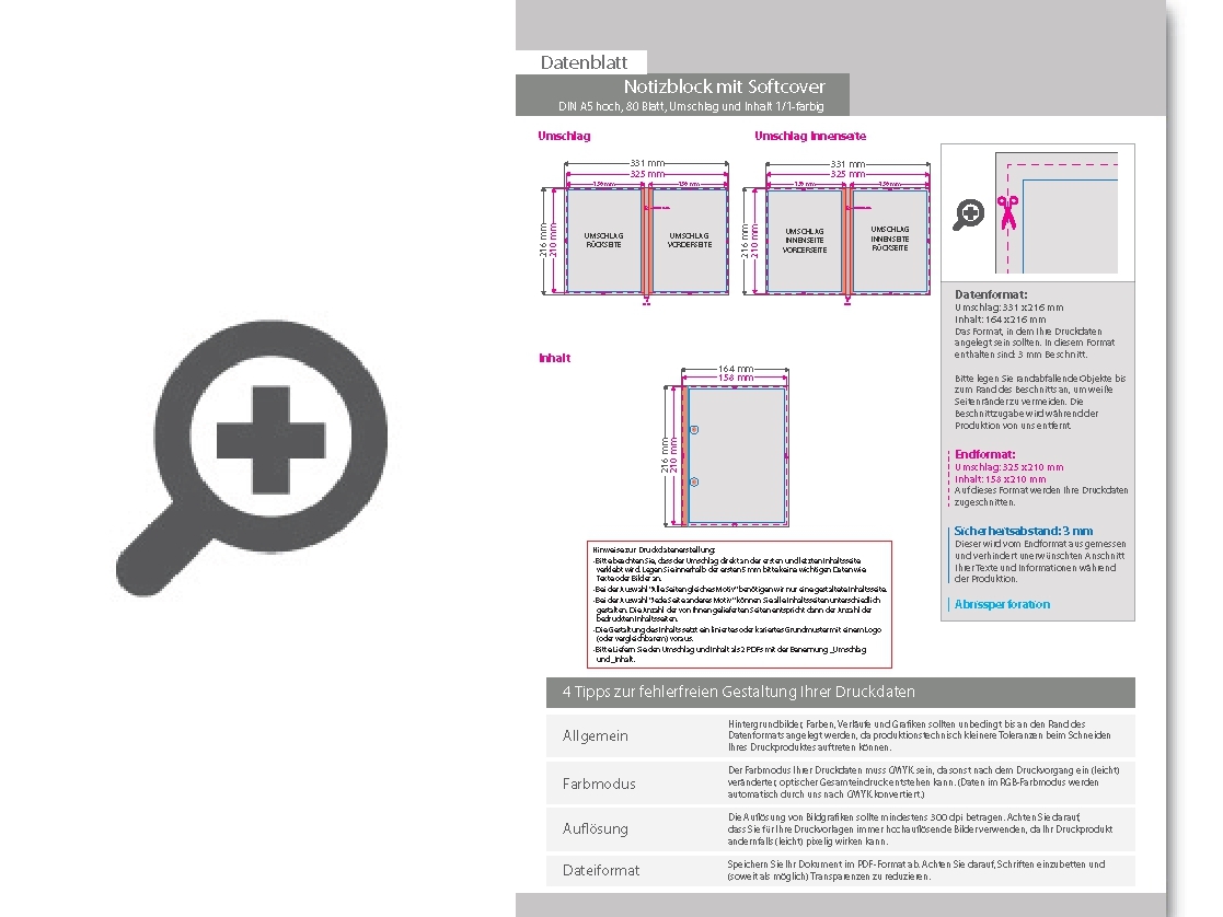 Product Bild block_mit_softcover__din_a5_hoch__80_blatt__umschlag_und_inhalt_1_1-farbig_schwarz_beidseitig_bedruckt