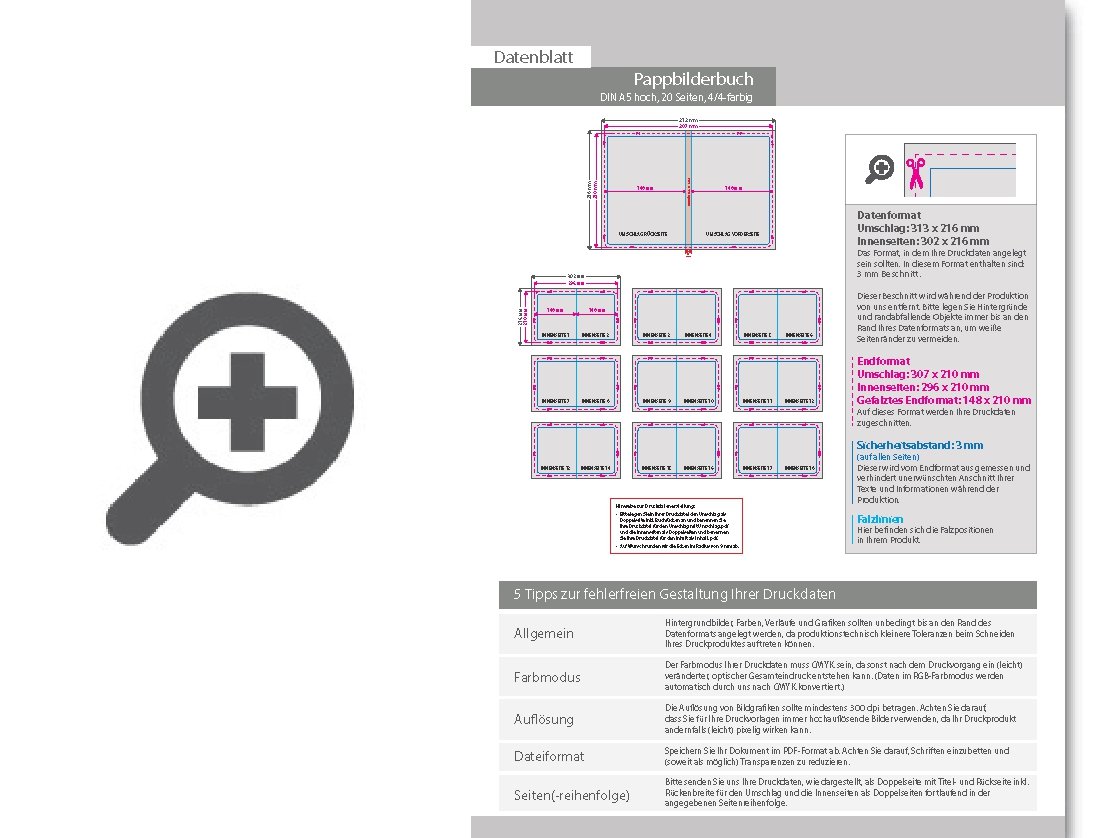 Product Bild pappbilderbuch_mit_lay-flat-bindung__din_a5_hoch__20_seiten__4_4-farbig_beidseitig_bedruckt